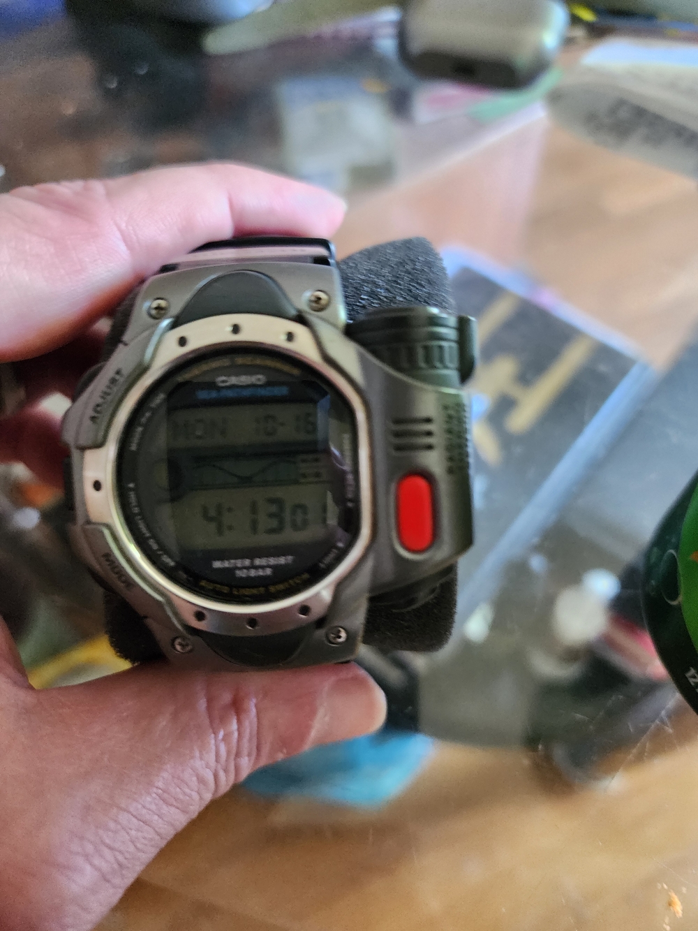 Casio Sea Pathfinder SPF-10 Digital Sport Watch - Gray with Black & Red Accents - Picture 6 of 6